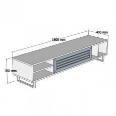 Televizní stolek Safir, 160 cm, šedá - 4