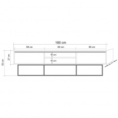Televizní stolek Silva, 180 cm, borovice - 7