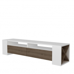 Televizní stolek Soso, 155 cm, ořech / bílá