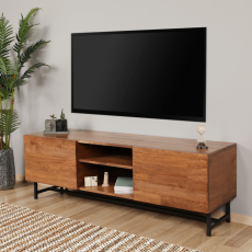 Televizní stolek Wood, 150 cm, ořech - 2