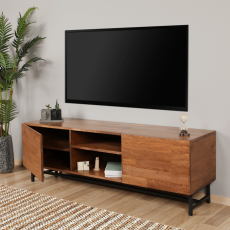 Televizní stolek Wood, 150 cm, ořech - 4