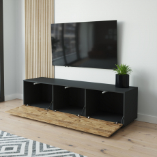 Televizní stolek Xema, 180 cm, borovice / šedá - 6