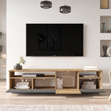 Televizní stolek Xtreme, 180 cm, borovice / šedá - 5