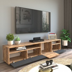 Televizní stolek Xtreme, 180 cm, borovice / šedá - 6