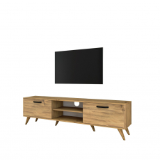 Televízny stolík Amis, 180 cm, orech - 9
