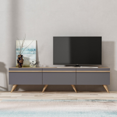 Televízny stolík Amsterdam, 180 cm, šedá - 2