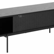 Televízny stolík Angus, 140 cm, kov, čierna - 3