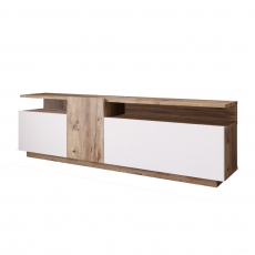 Televízny stolík Bax, 150 cm, biela / borovica - 1