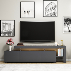 Televízny stolík Beliz, 192 cm, šedá - 3