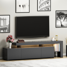 Televízny stolík Beliz, 192 cm, šedá - 4