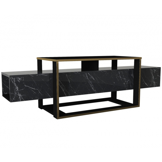 Televízny stolík Bianco, 160 cm, čierna - 1