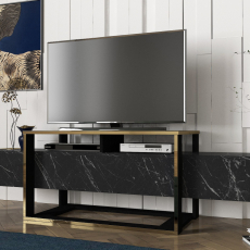 Televízny stolík Bianco, 160 cm, čierna - 2