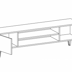 Televízny stolík Bloom, 160 cm, biela - 5