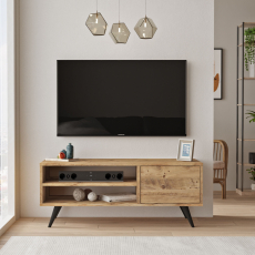 Televízny stolík Cadu, 110 cm, borovica - 2