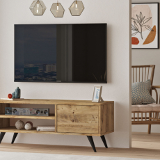 Televízny stolík Cadu, 110 cm, borovica - 4
