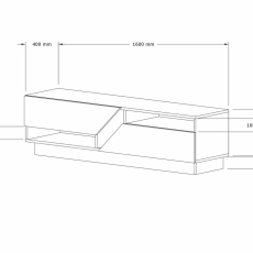 Televízny stolík Coza, 160 cm, biela - 5