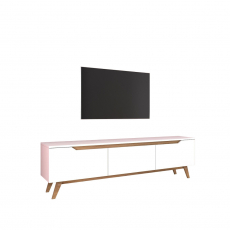 Televízny stolík Dalia, 180 cm, biela / dub - 8