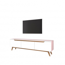 Televízny stolík Dalia, 180 cm, biela / dub - 9