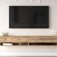 Televízny stolík Frapp, 180 cm, borovica - 4