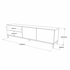 Televízny stolík Klinch, 170 cm, dub - 6