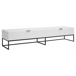 Televízny stolík Kobe, 200 cm, MDF, biela