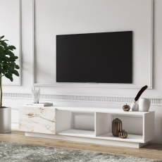 Televízny stolík Lepando, 180 cm, biela - 4