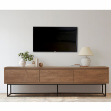 Televízny stolík Milo, 180 cm, orech - 2