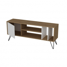 Televízny stolík Mistico, 140 cm, orech / biela - 4