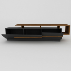 Televízny stolík Pia, 180 cm, čierna - 5