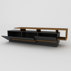 Televízny stolík Pia, 180 cm, čierna - 6
