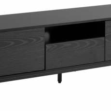Televízny stolík Seaford, 140 cm, MDF, čierna - 1