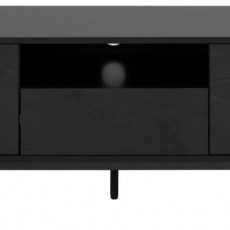 Televízny stolík Seaford, 140 cm, MDF, čierna - 2