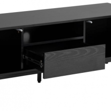 Televízny stolík Seaford, 140 cm, MDF, čierna - 3