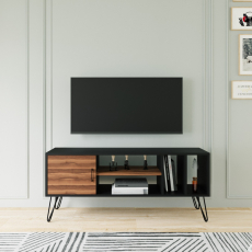 Televízny stolík Tugiba, 150 cm, čierna - 2