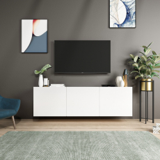 Televízny stolík White, 150 cm, biela - 2