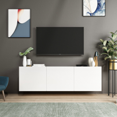 Televízny stolík White, 150 cm, biela - 3