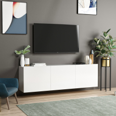 Televízny stolík White, 150 cm, biela - 4