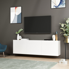 Televízny stolík White, 150 cm, biela - 5