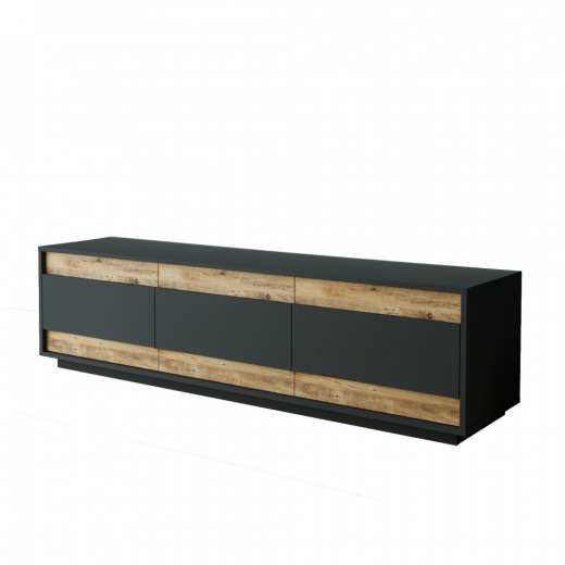 Televízny stolík Xema, 180 cm, borovica / šedá - 1