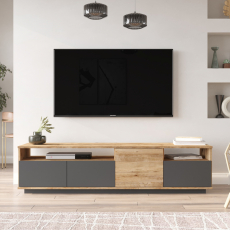Televízny stolík Xtreme, 180 cm, borovica / šedá - 2