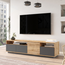 Televízny stolík Xtreme, 180 cm, borovica / šedá - 3