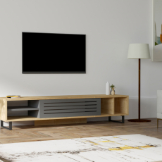 Televízny stolík Zafir, 160 cm, šedá - 2