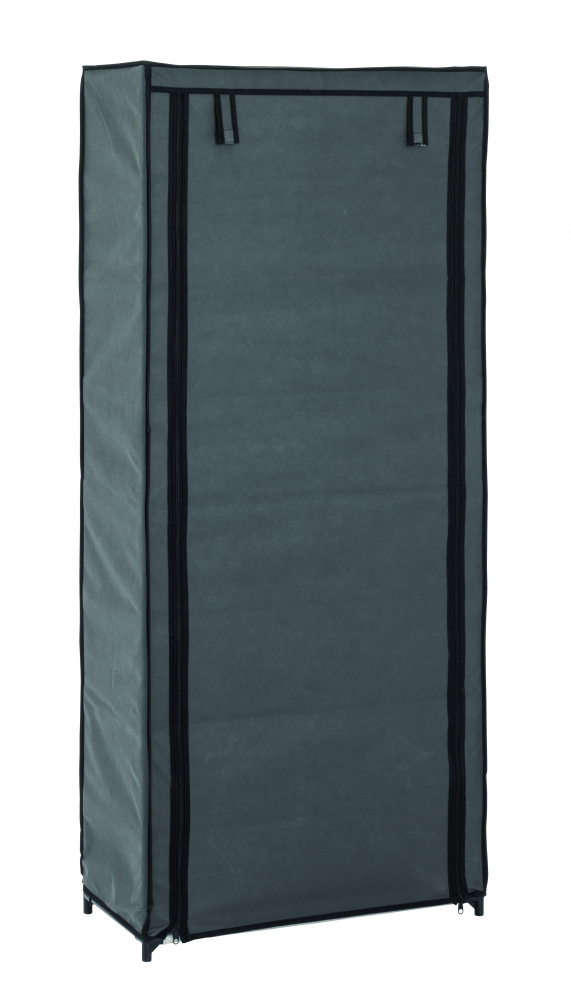 Textilní botník Preston, 142 cm, šedá / černá
