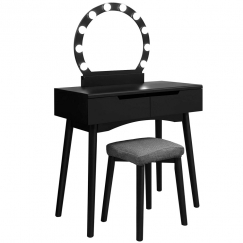 Toaletní stolek Anita, 131 cm, černá