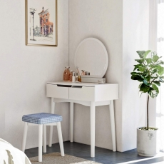 Toaletní stolek Athena, 128 cm, bílá - 3