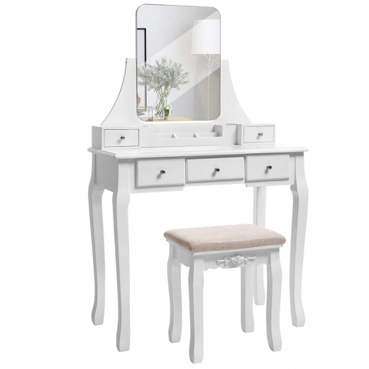 Toaletní stolek Lina, 138 cm, bílá  - 1
