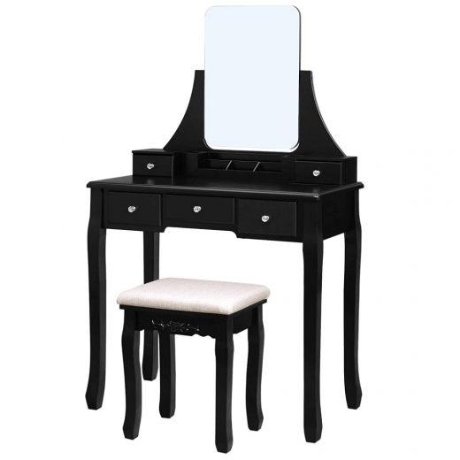 Toaletní stolek Lina, 138 cm, černá - 1