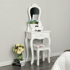 Toaletní stolek Valerie, 135 cm, bílá  - 2