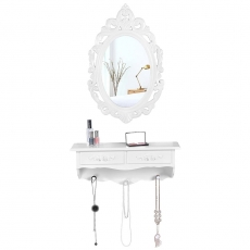 Toaletní zrcadlo s policí Emre, 55 cm, bílá - 7