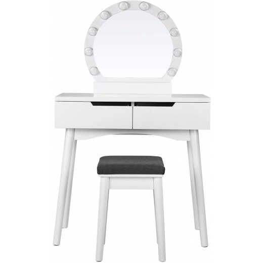 Toaletný stolík Ariel, 131 cm, biela - 1